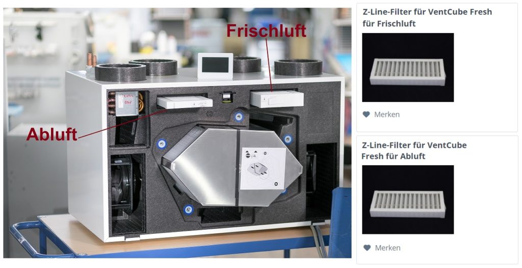 Filterwechsel-VentCube-Frischluft-Abluft-Filter