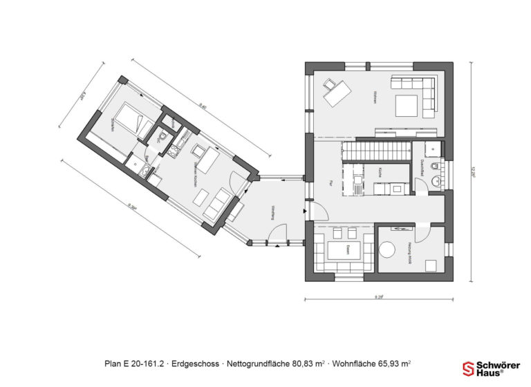 Grundriss Erdgeschoss Fertighaus