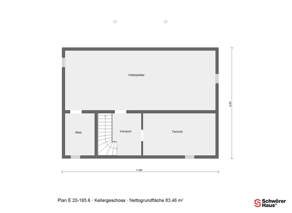 Fertighaus mit 3 Kinderzimmern Grundriss Kellergeschoss