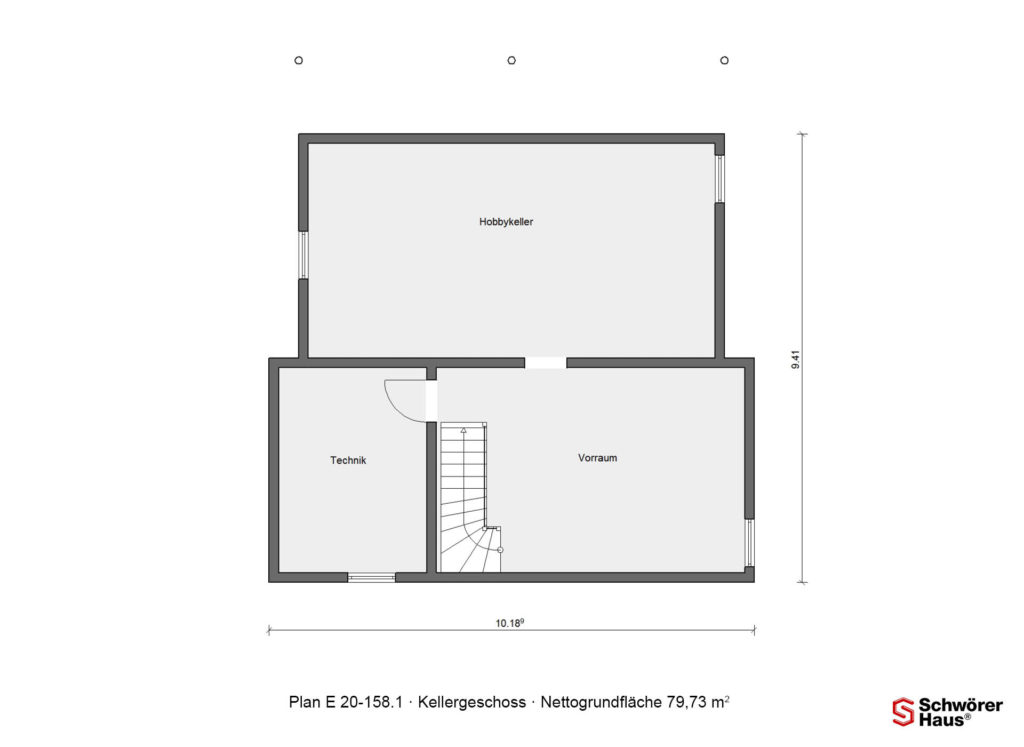 Grundriss Einfamilienhaus Kellergeschoss