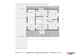 Grundriss Musterhaus Aenne Dachgeschoss