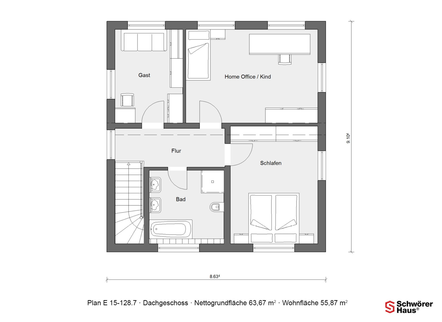 Haus Mit Versetztem Pultdach 