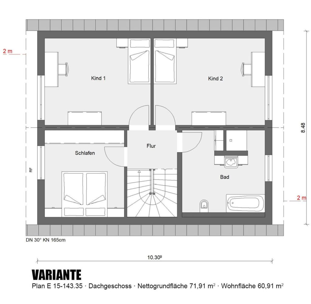 Aktionshaus Dachgeschoss Variante E15-143.35