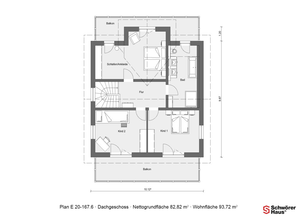 Barefoot Home Grundriss Dachgeschoss