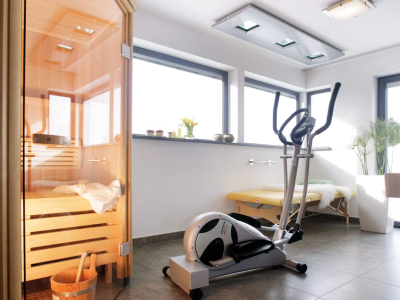 Wellnesszimmer mit Sauna